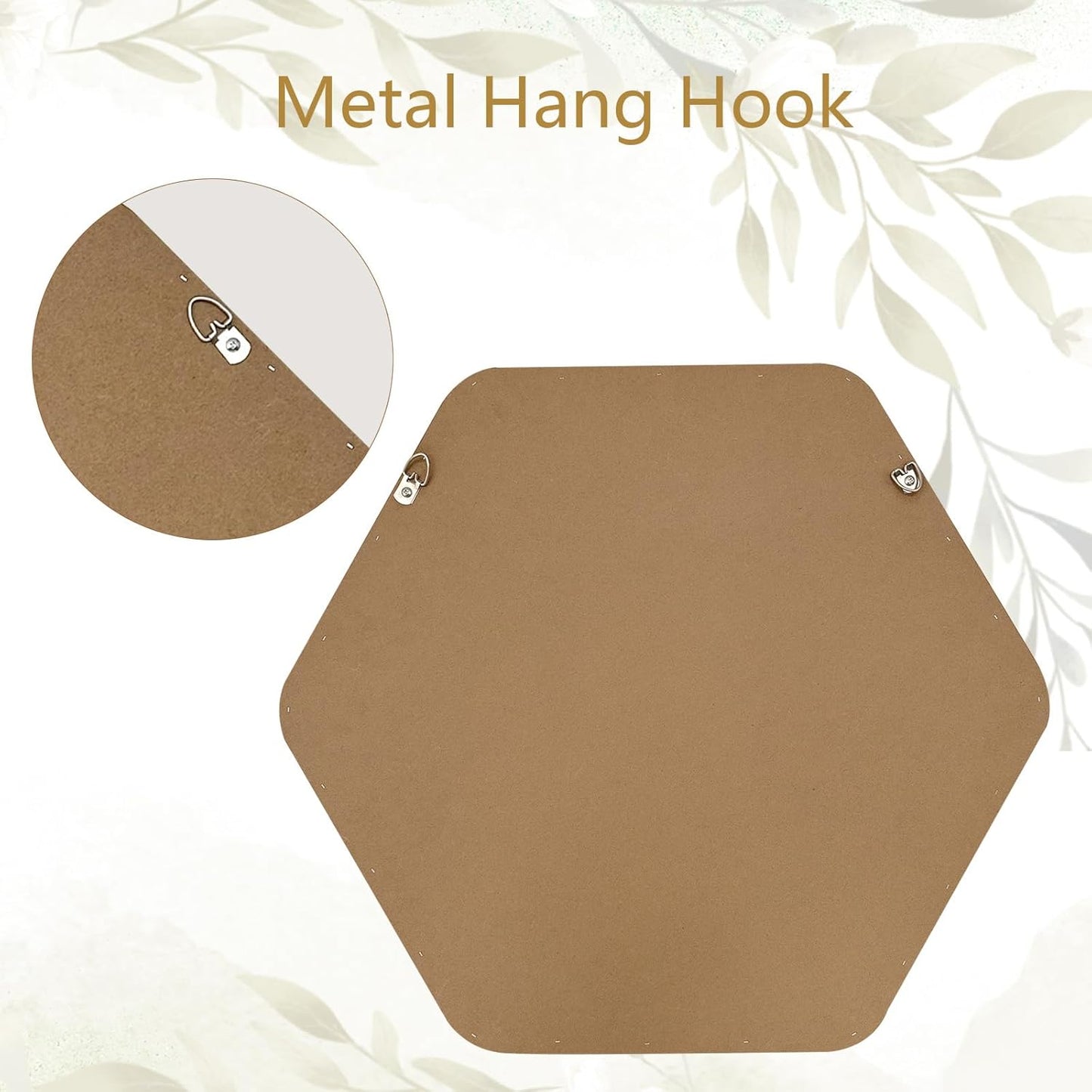 ULIKE Rattan Mirror for Wall, Bathroom 24 Inch Rustic Farmhouse Wall Decor with Handmade Wicker Frame, Boho Woven Mirror for Nursery Bedroom Living Room Entryway