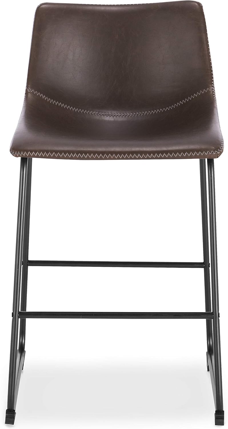 EdgeMod Brinley Counter Stool in Brown (Set of 3)