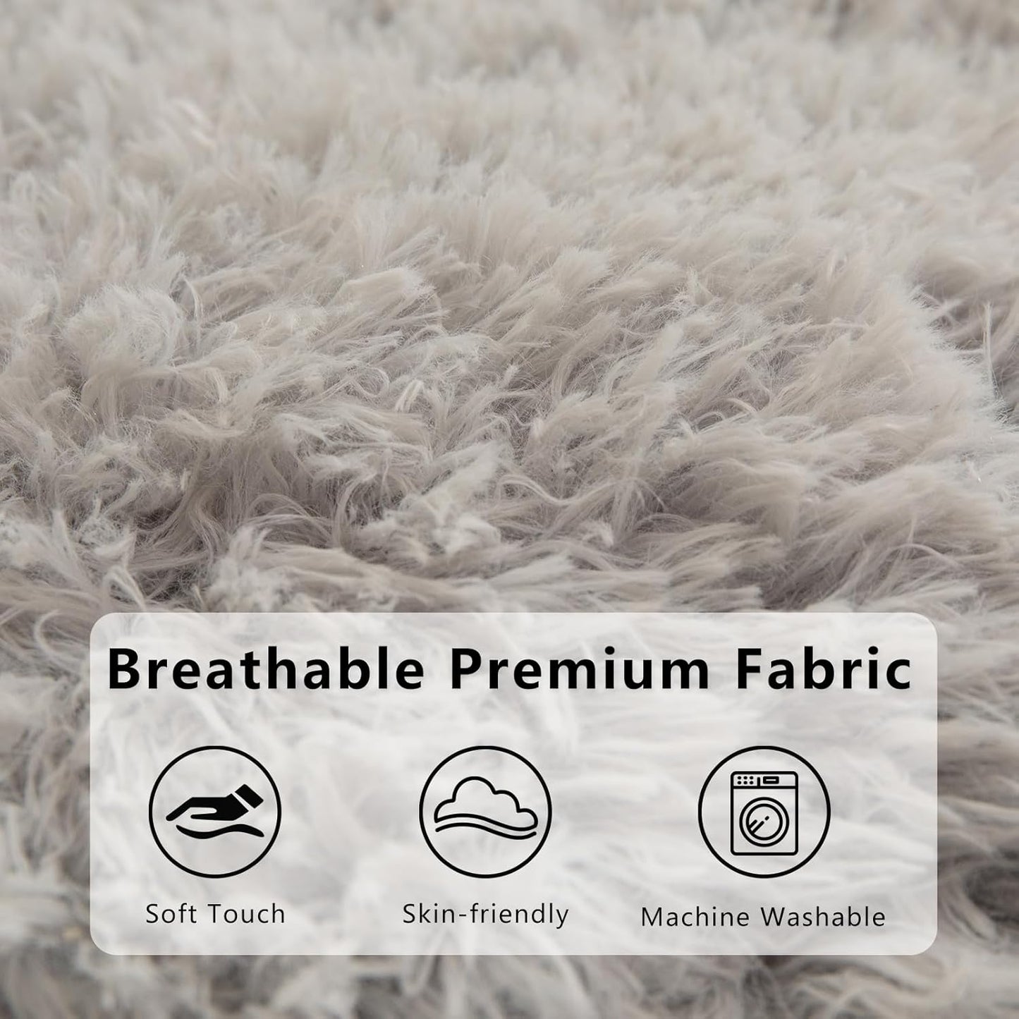 BYBYME Giant Bean Bag Chair, Faux Fur Bean Bag Couch with Filler Large Living Room Bean Bag Chairs for Adults, Big Lazy Sofa Accent Chair with Pocket Floor Chair