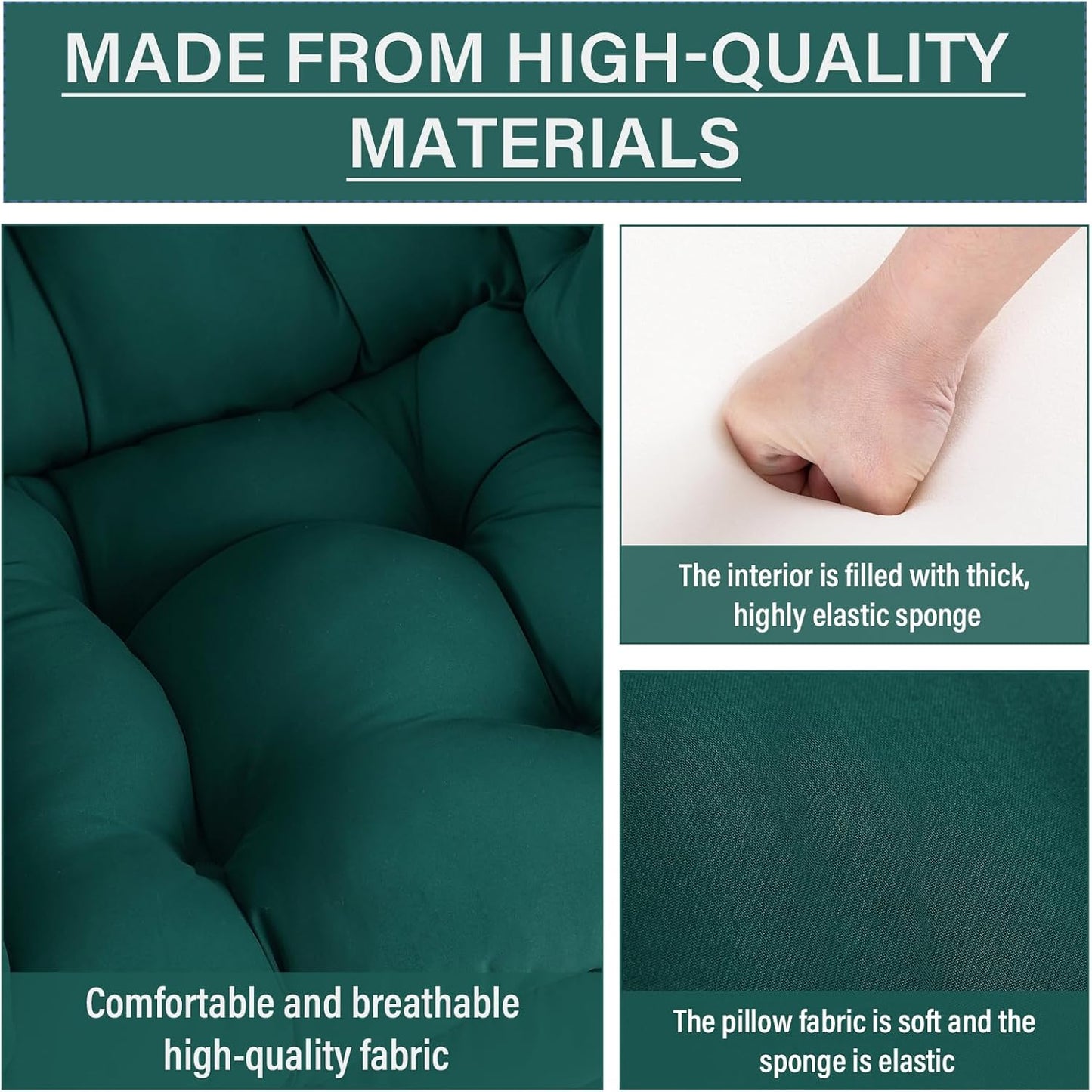 Lazy Chair with Ottoman, Comfy Reading Chair with Footstool & Pillow Modern Lounge Chairs with Armrests & Side Pocket for Living Room, Bedroom, Dorm Room，Dark Green