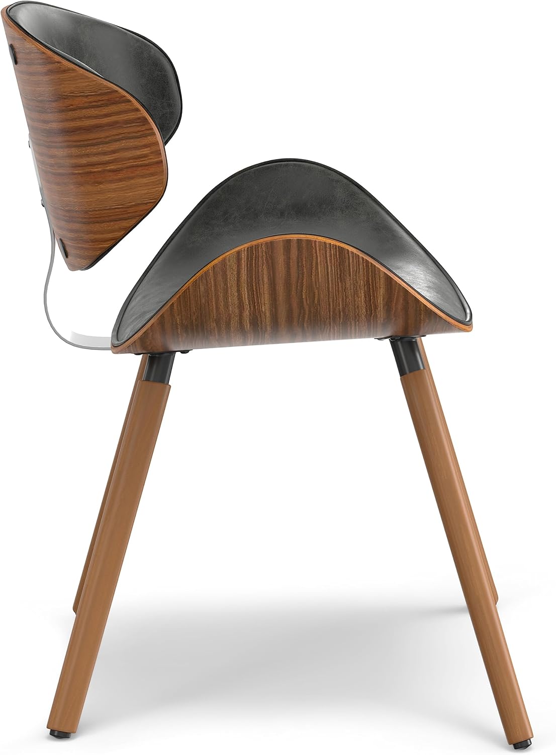 SIMPLIHOME Marana Dining Chair in Distressed Slate Grey Vegan Leather, 20.7 x 21.3 x 29.3 inches, Bentwood Backrest with Contoured Seat for Dining Room or Kitchen