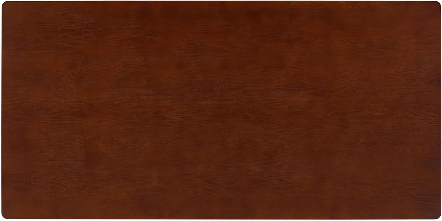 NTC Mingle 71 Inch Modern Design, Rectangular Dinner Table for Dining Room, Living Room Furniture, Effortless Assembly, Dark Walnut