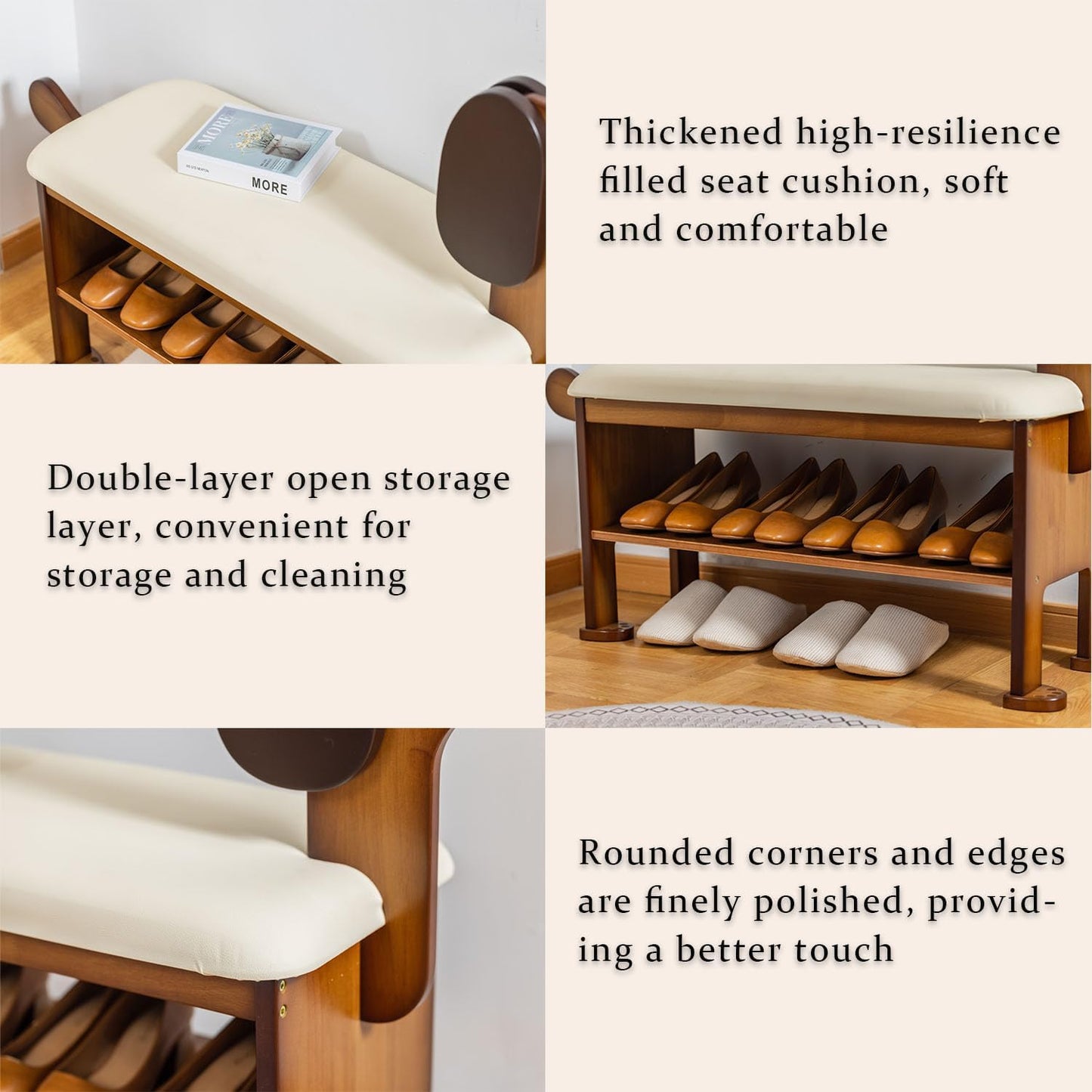 Shoe Bench – 2-Tier Wooden Entryway Organizer Cute Dog-Shaped with Pet-Inspired Design, 31.5inchs Hallway & Living Room Bench