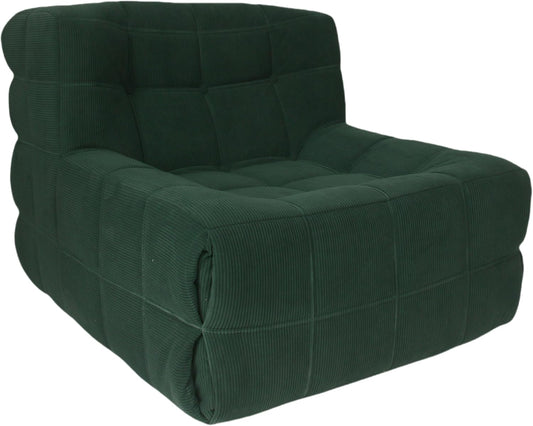Bean Bag Chair - Memory Foam Bean Bag Chair for Adults, Comfy High-Resilience Single Sofa, Small Space Floor Chair, Chaise Lounge for Living Room, Bedroom (Dark Green, Square)
