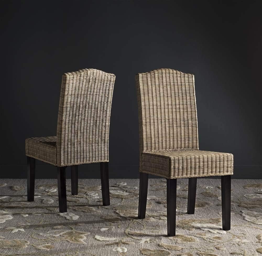 SAFAVIEH Home Collection Odette Grey Wicker Dining Chair