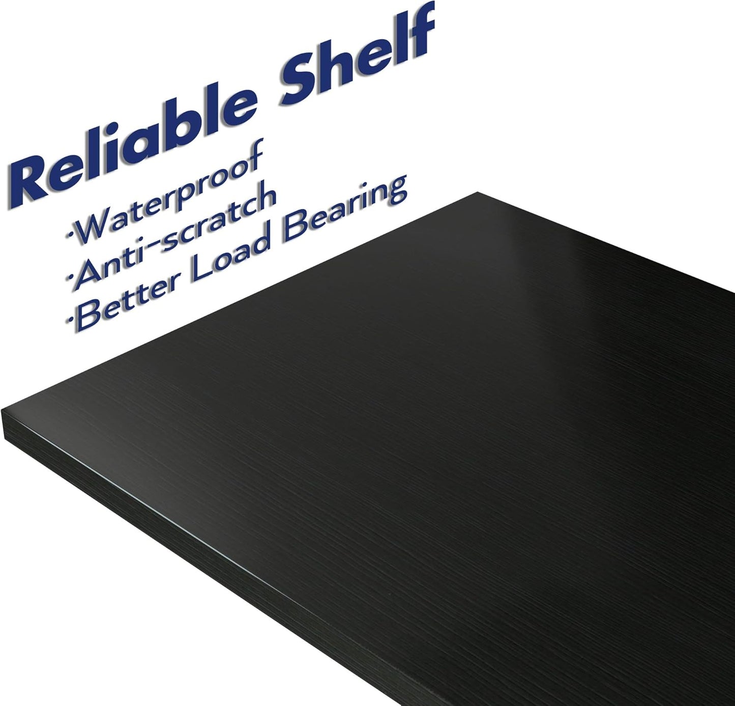 NUMENN 4 Tier Bookshelf, Tall Bookcase Shelf Storage Organizer, Modern Book Shelf for Bedroom, Living Room and Home Office, Black