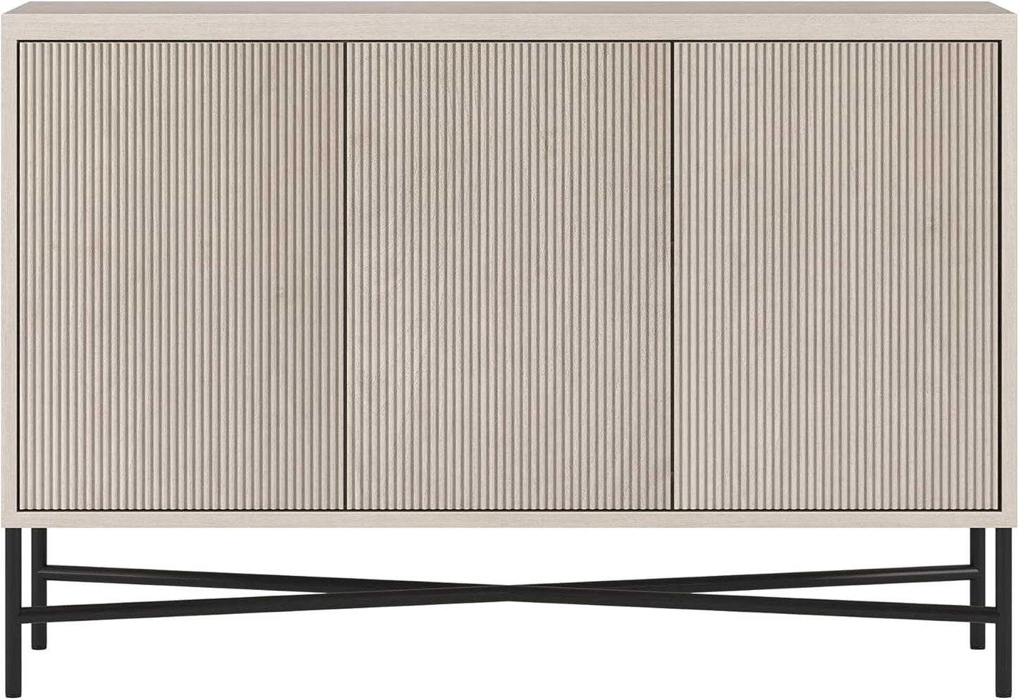 Henn&Hart 48" Wide Rectangular Buffet Table in Alder White