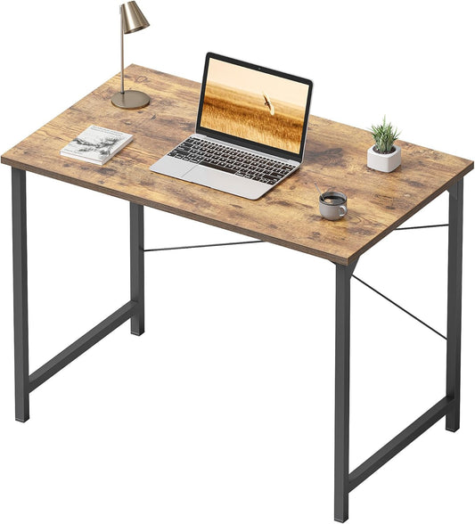 Cubiker Computer Desk, 32 inch Small Home Office Desk for Small Spaces, Modern Simple Style for Home, Office, Brown