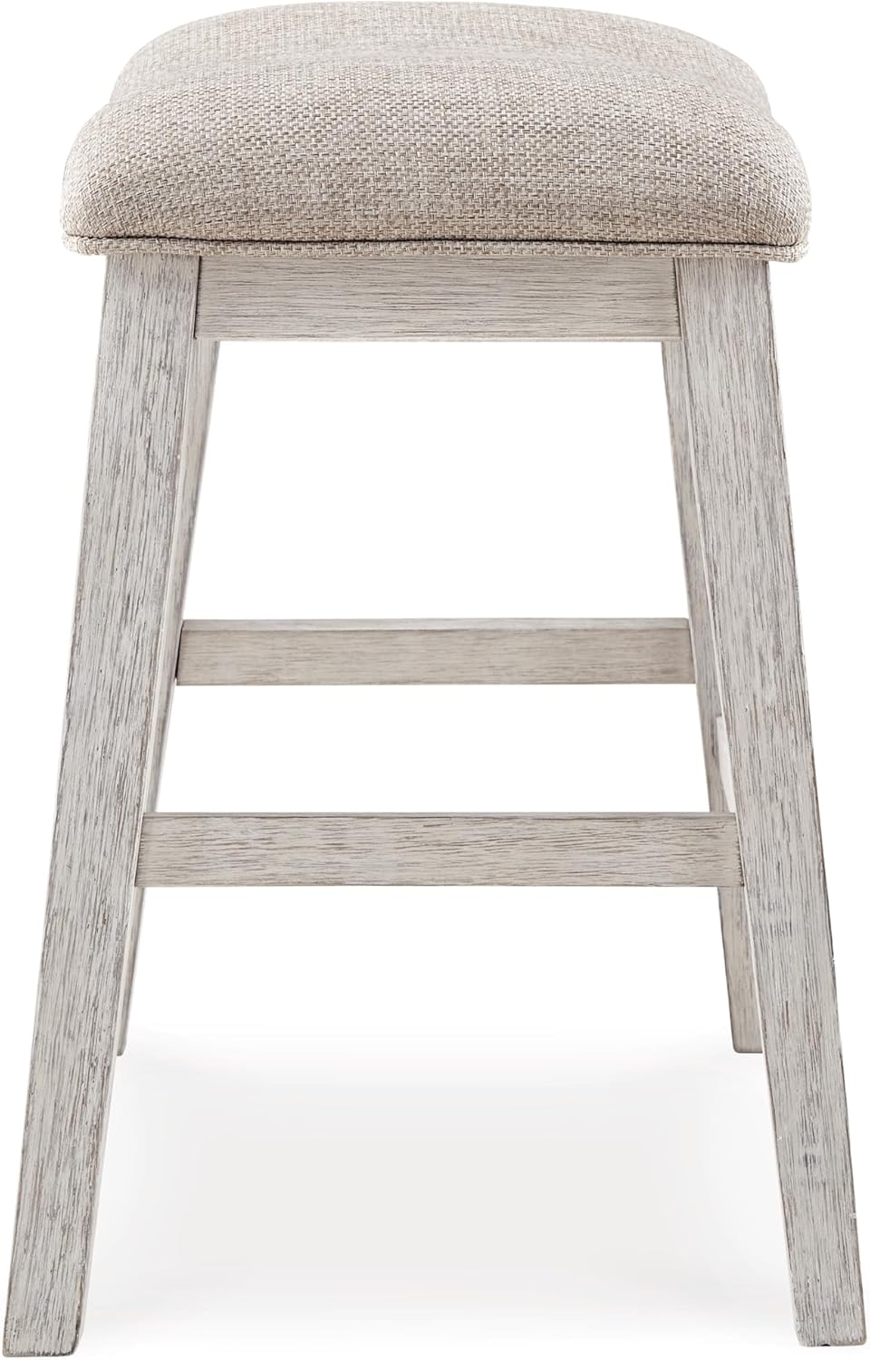 Signature Design by Ashley Skempton Modern 24" Counter Height Upholstered Barstool, 2 Count, Whitewash