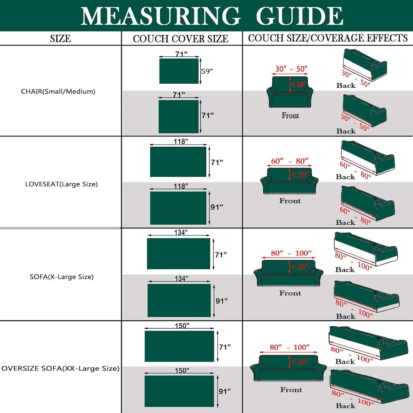 HANDONTIME Couch Cover Boho Sofa Covers Washable Forest Green Dog Covers for Couches Reversible Couch Blanket Cover Geometric L Shaped Couch Covers for 2 3 Couch Cushion Cover Dark Green, 71" X150"