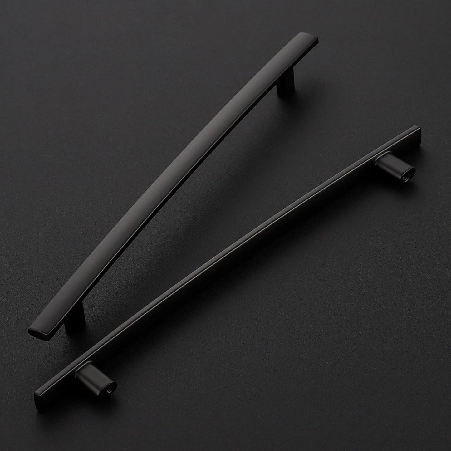 5 Pack Cabinet Handles 7.5" Hole Center - Curved Cabinet Pulls Black Drawer Pulls for Kitchen Cupboard Solid Hardware for Dresser Drawer Arch Hardware