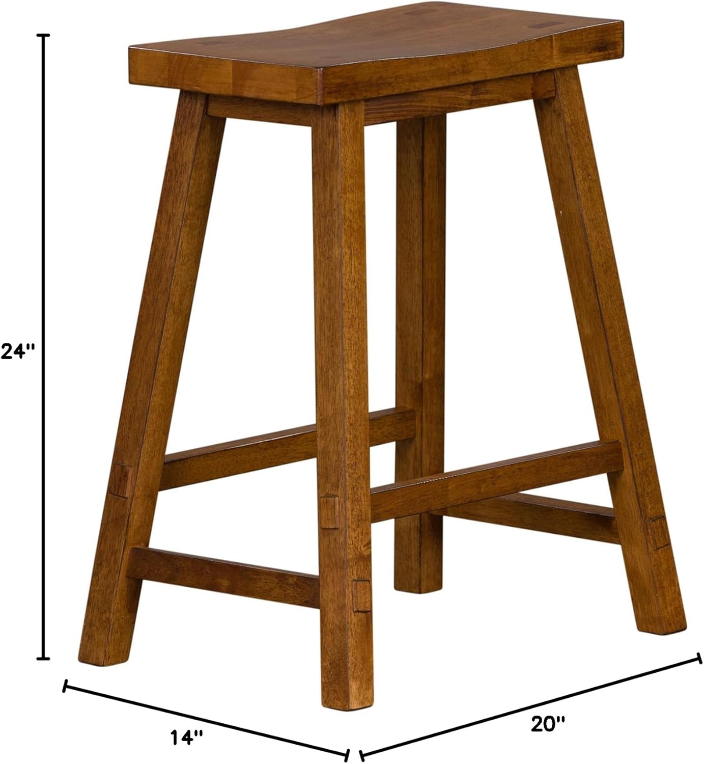Liberty Furniture Industries Creations 24 Inch Sawhorse Counter Stool - Tobacco, W20 x D14 x H24
