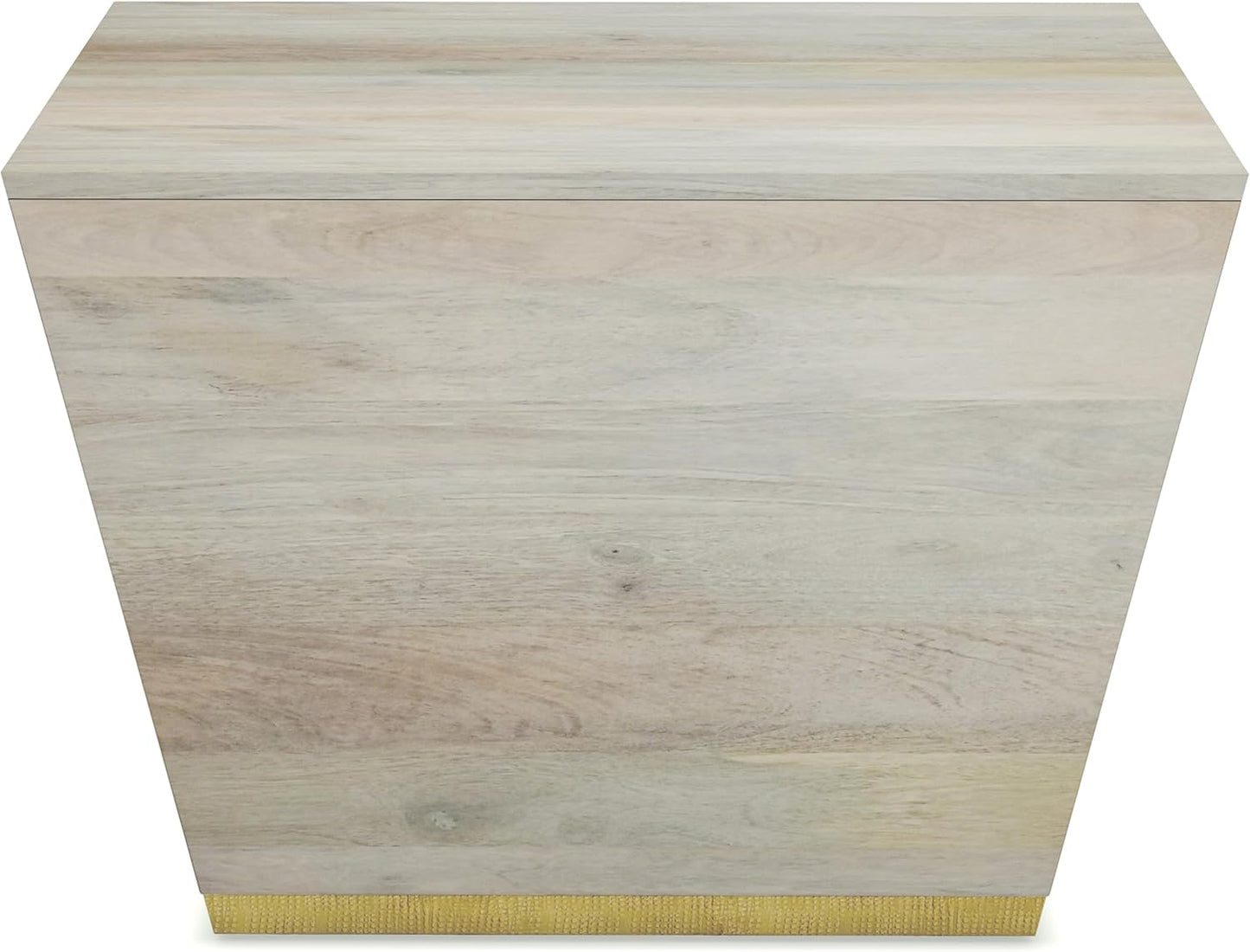 SIMPLIHOME Abba Square Coffee Table - 28 inch Wide Solid Mango Wood Modern Cocktail Table in White Wash, Contemporary Table for Living Room with Low Profile Block Design, Assembled