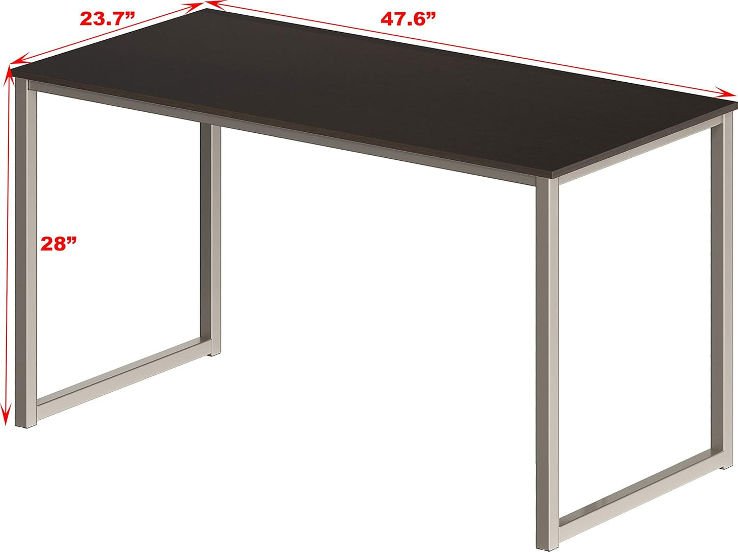 SHW Mission 48-Inch Home Office Computer Desk, Espresso