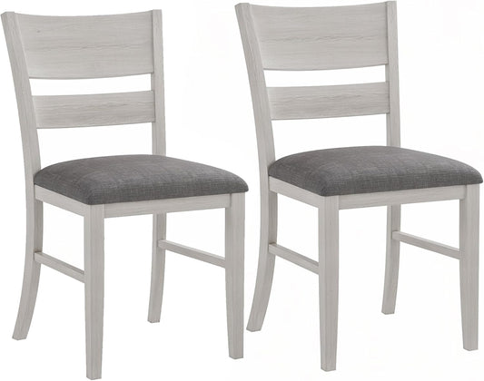 Peatuk Solid Wood Dining Chair Set of 2, Part of Dining Table Set, Mix and Match Table, Chair Sold Separately for Dining Room, Kitchen, Grey
