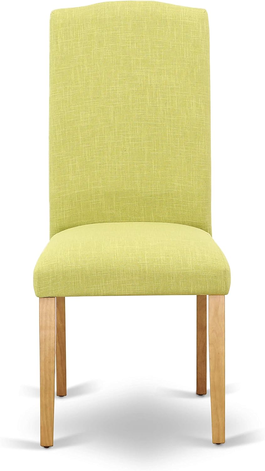 East West Furniture CAEN7-OAK-07 7 Piece Dining Table Set Consist of a Rectangle Kitchen Table and 6 Limelight Linen Fabric Parson Dining Chairs, 36x60 Inch, Oak