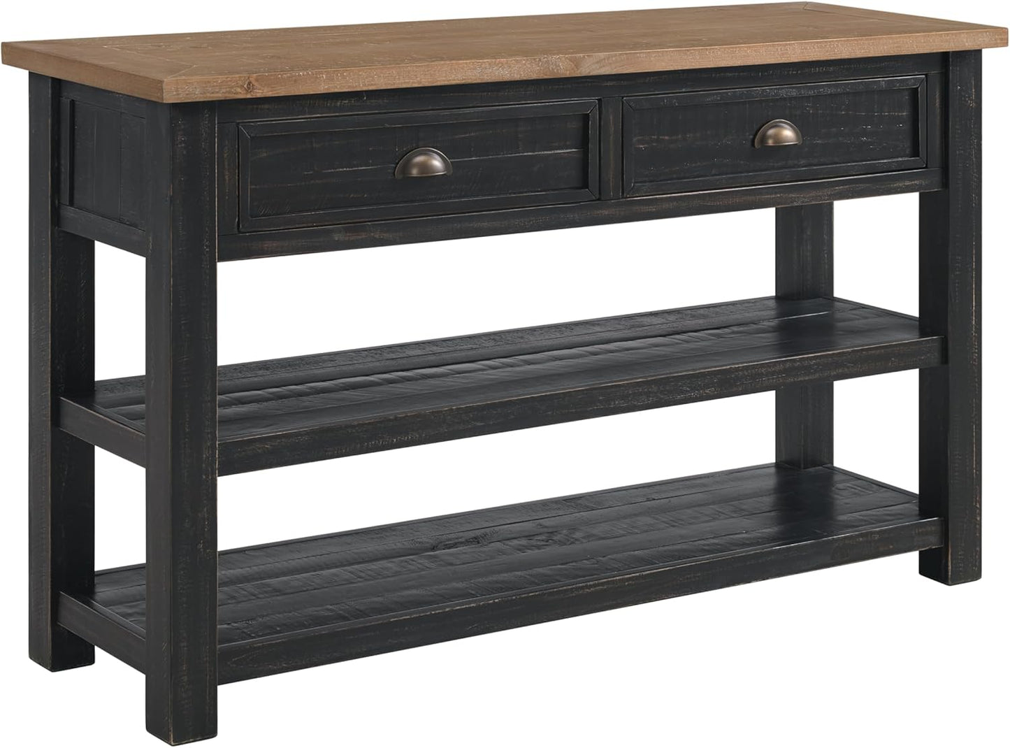 Martin Svensson Home Monterey Sofa Console Table, Black and Driftwood