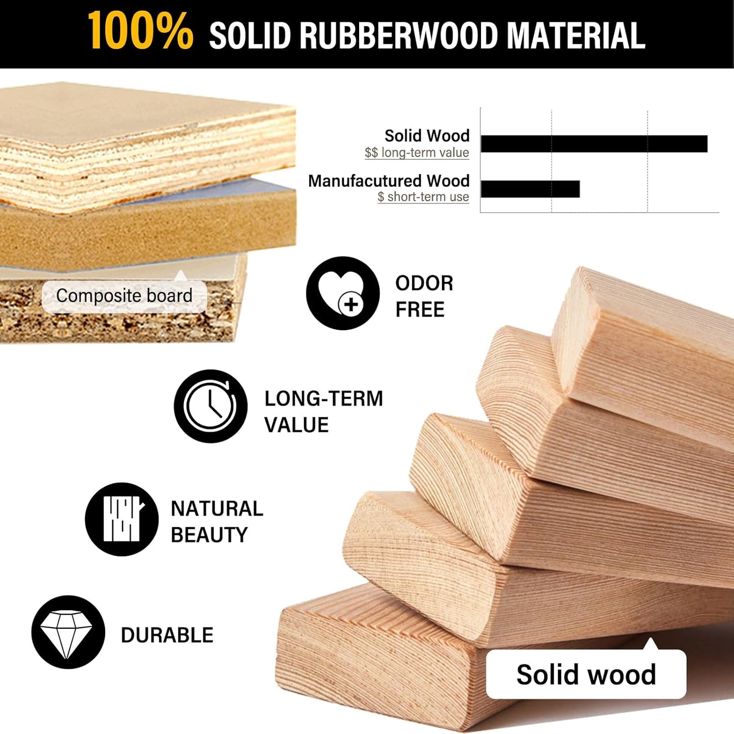 CozyDH Black Coat Rack Freestanding Solid Wood Coat Rack Stand, Coat Tree Freestanding with 7 Hooks Creative Tree Branch-look for Entryway, Hallway, Bedroom