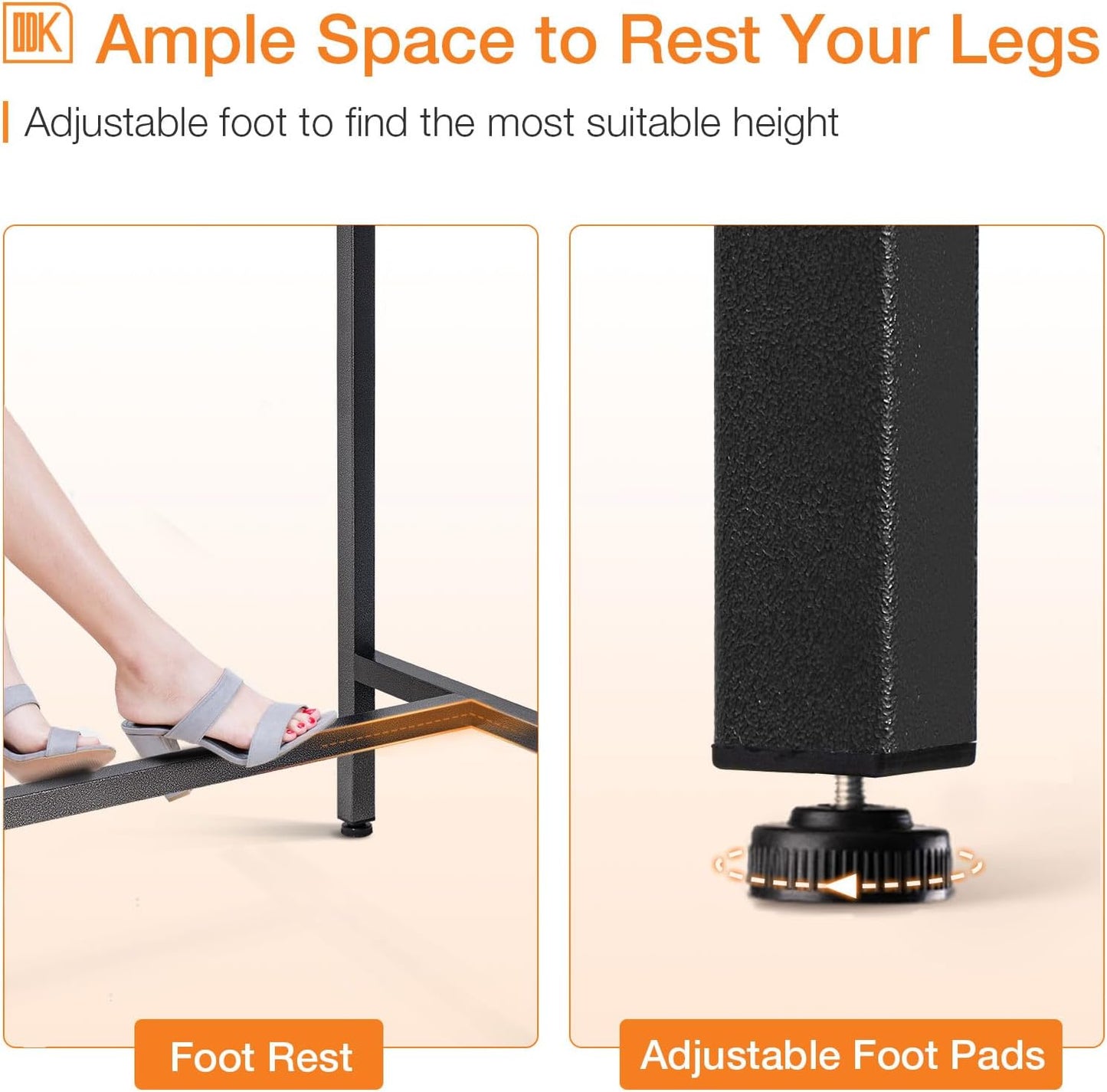 ODK 71 Inch Bar Table, Bar Height Pub Table, Counter Height Bar Table, Rectangular High Top Kitchen & Dining Counter Tables with Sturdy Legs & Easy-to-Clean Top, Black