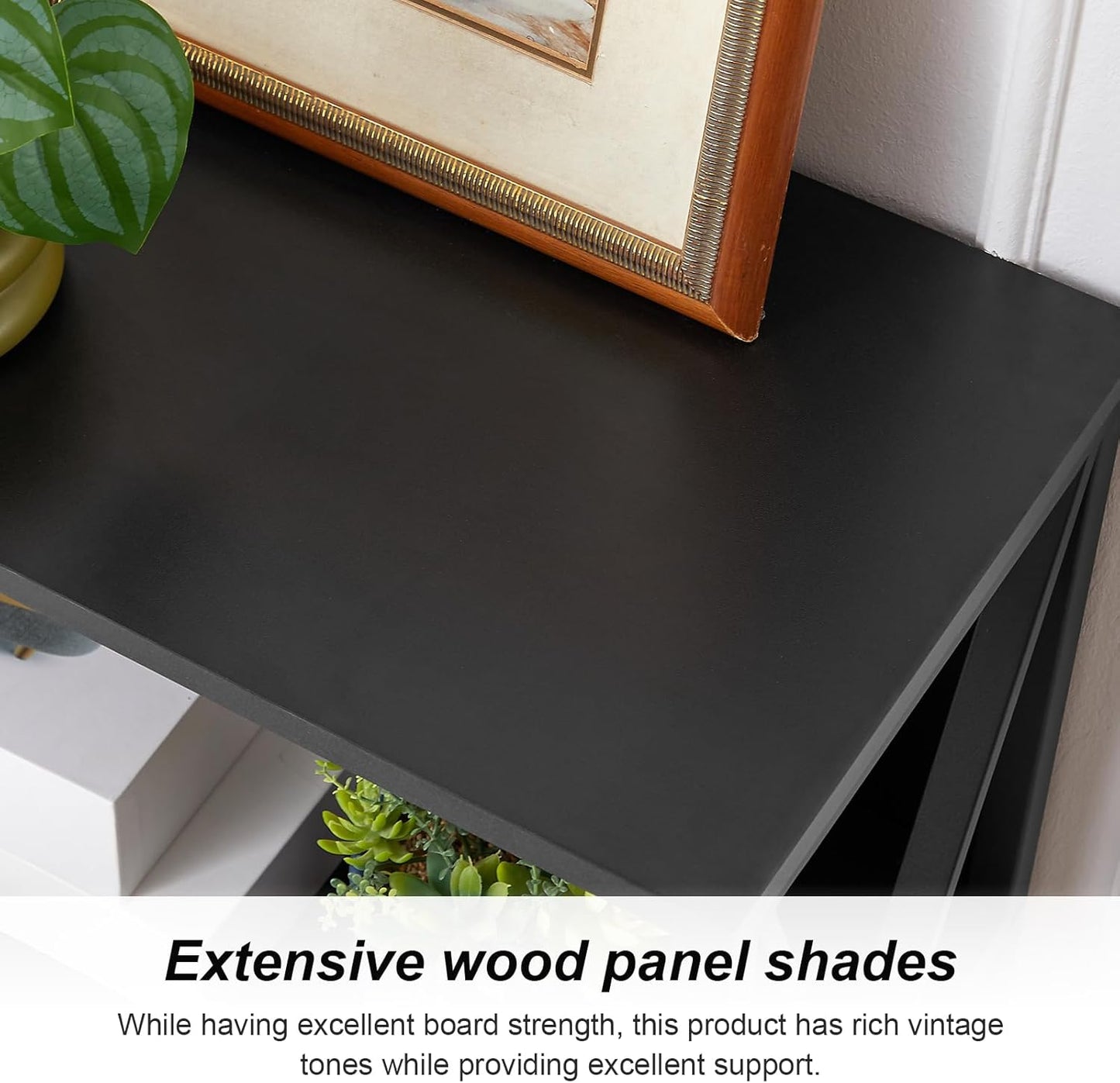 HOMISSUE Tall Bookshelf, 6-Tier Book Shelf, Rustic Wood Metal Bookshelves and Bookcases, Freestanding and Industrial Open Bookcase for Home Office, Living Room and Bedroom, Black