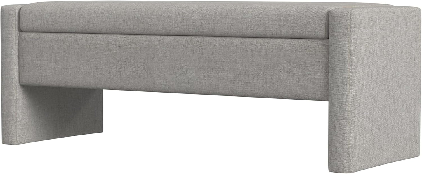 Copenhagen Modern Storage Bench Home Décor|Bench with Storage for Living Room & Bedroom - Plush Cream