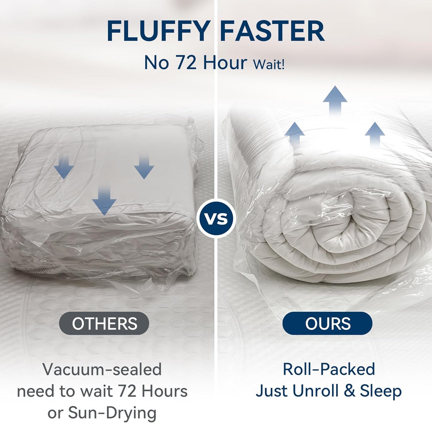 BDEUS Dual Layer 5 Inch Memory Foam Mattress Topper Twin XL Size for Dorm Room, 2 Inch Gel Memory Foam Plus 3 Inch 1450 GSM Pillow Top Mattress Pad Cover,College Dorm Essentials,White