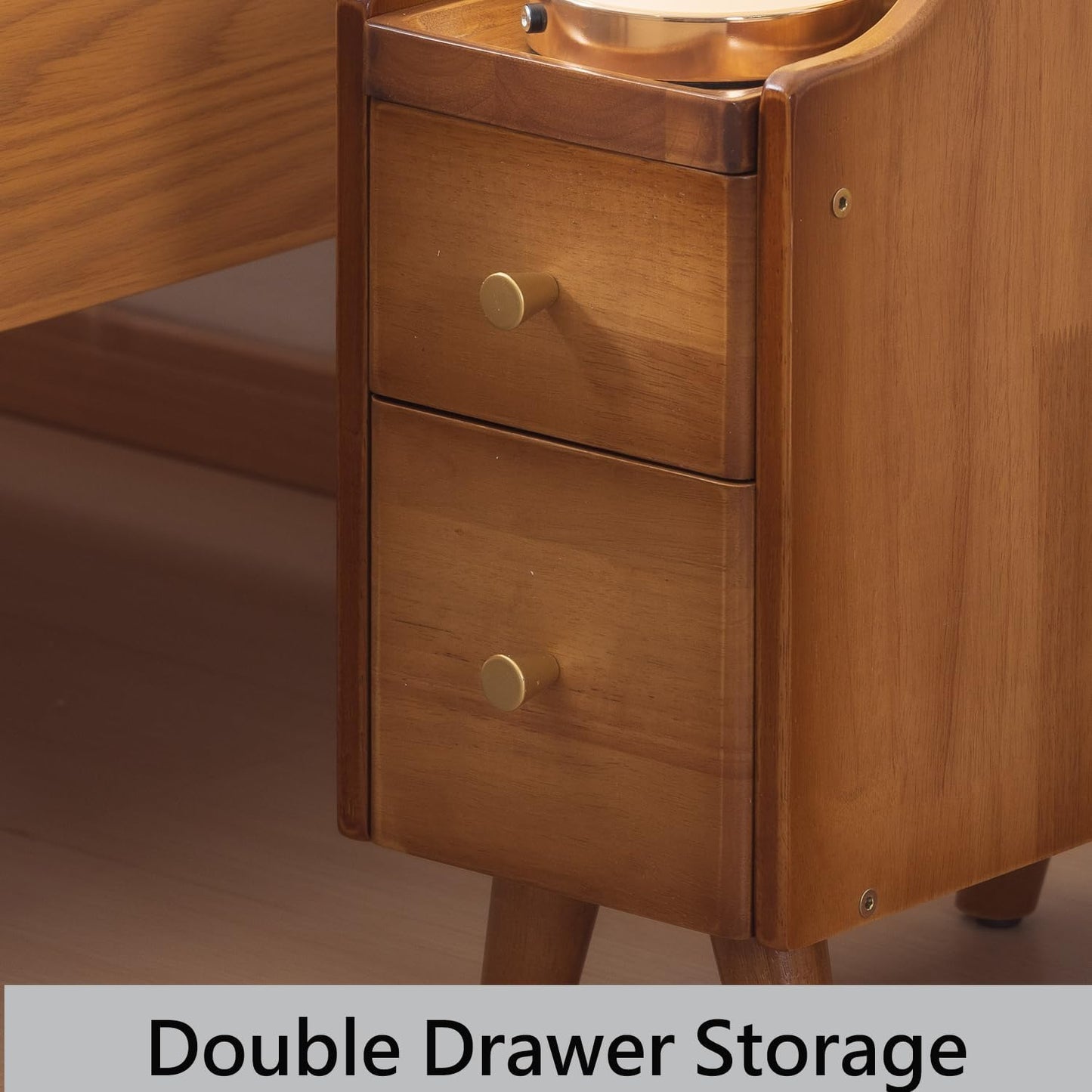 Small Nightstand, Narrow Nightstand, Solid Slim Wood Night Stand for Small Spaces, Couch, Walnut Color 7.87in Wide