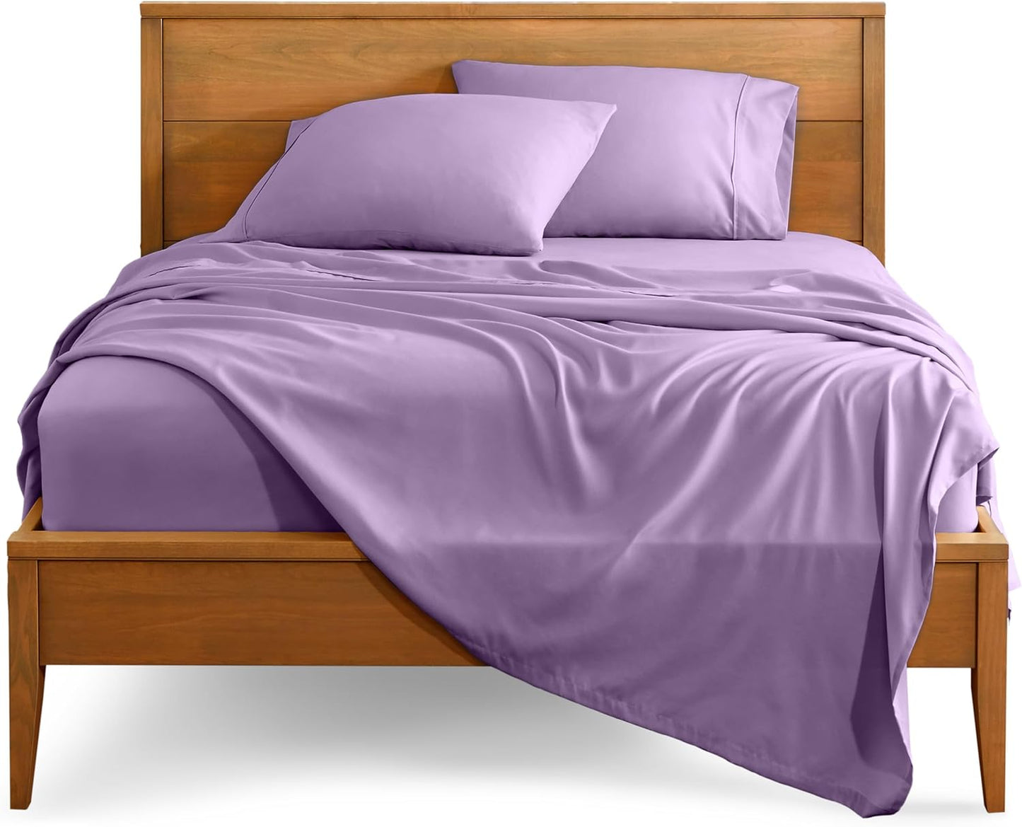 Bare Home Full Sheet Set - Luxury 1800 Ultra-Soft Microfiber Full Bed Sheets - Double Brushed - Deep Pockets - Easy Fit - 4 Piece Set - Bedding Sheets & Pillowcases (Full, Lavender)
