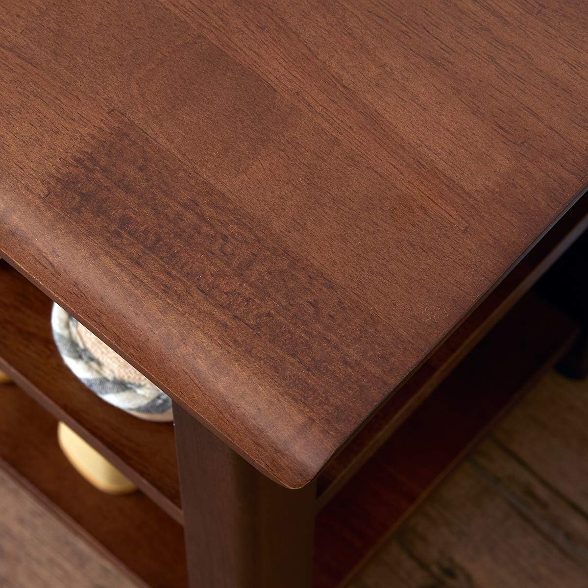 XKZG Storage Bench Wooden Shoe Rack Bench Rustic Solid Wood Entryway Bench (Brown,39.4")