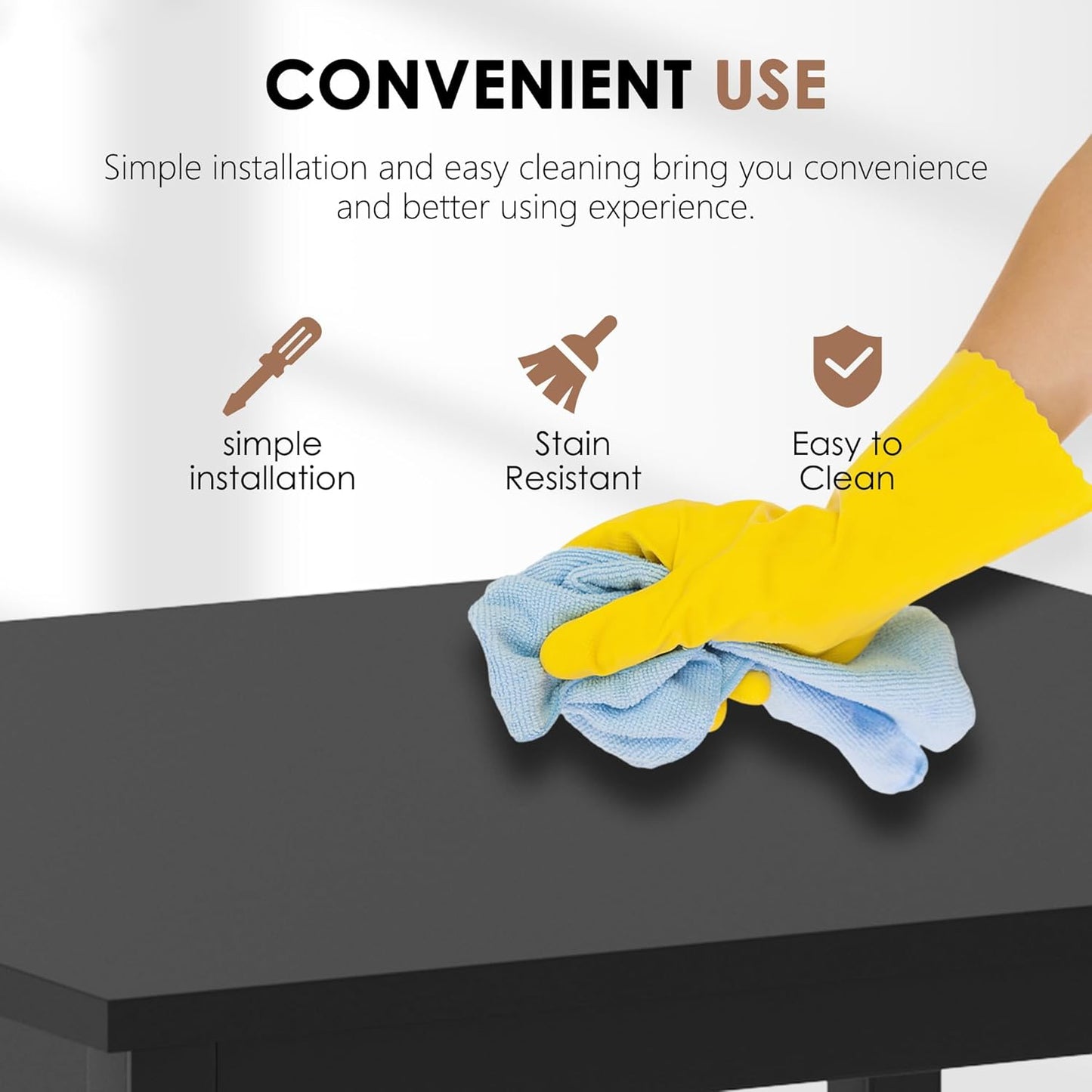 Need Small Square Dining Table- 31-1/2'' Sturdy and Heavy Duty Writing Desk for Small Spaces and Writing Table Desk Breakroom Table, Black Color