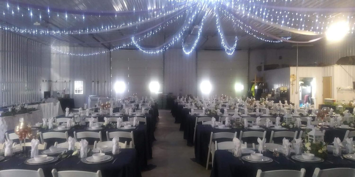 TentandTable White Resin Folding Chairs - Set of 2 Lightweight Stackable Chairs with Padded Seats - Durable 1000LB Capacity - Comfortable Indoor/Outdoor Event Chairs for Weddings, Parties, and More