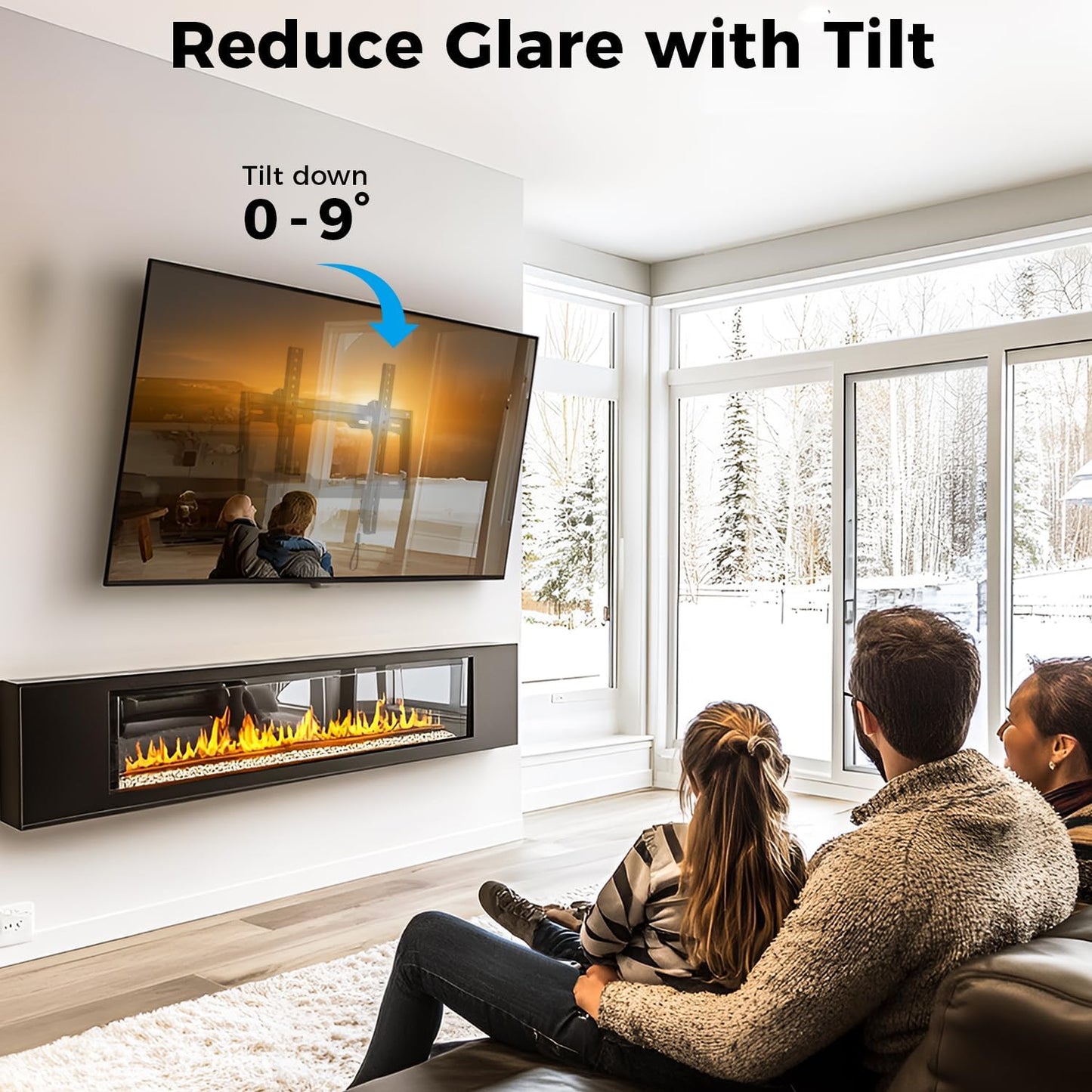 UL Listed Tilting Low Profile TV Wall Mount - Holds Most 26-60 Inch TVs Up to 99 lbs, Quick Release Lock, Max VESA 400x400mm, Fits 8''-16'' Studs - by USX STAR