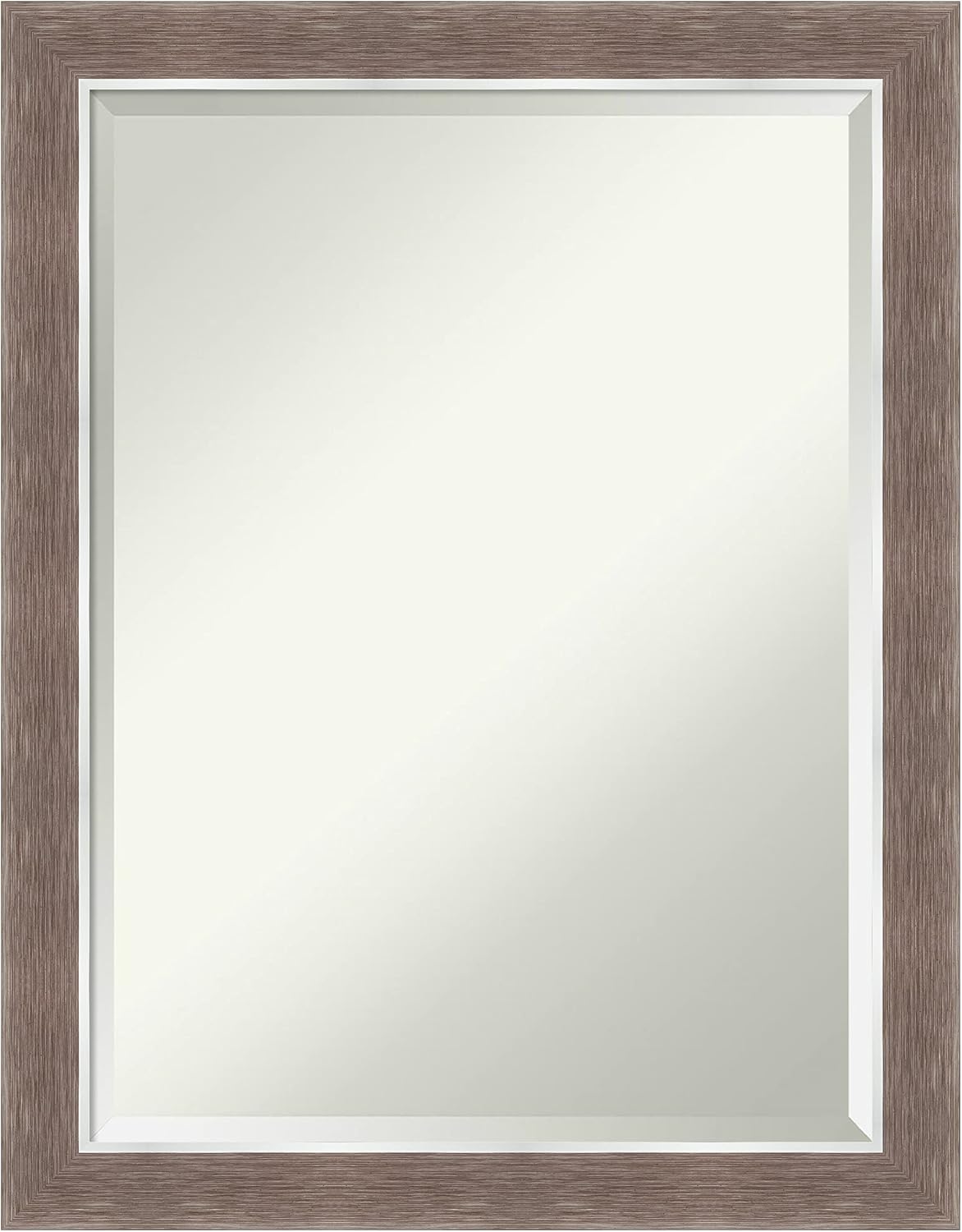 Amanti Art Brown Wall Mirror 28x22 Noble Mocha Rectangle Bathroom Mirror for Wall Decor Living Room, Medium Casual Frame, Hangs Horizonally and Vertically, Bathroom Decor, Beveled Edge from WI, USA