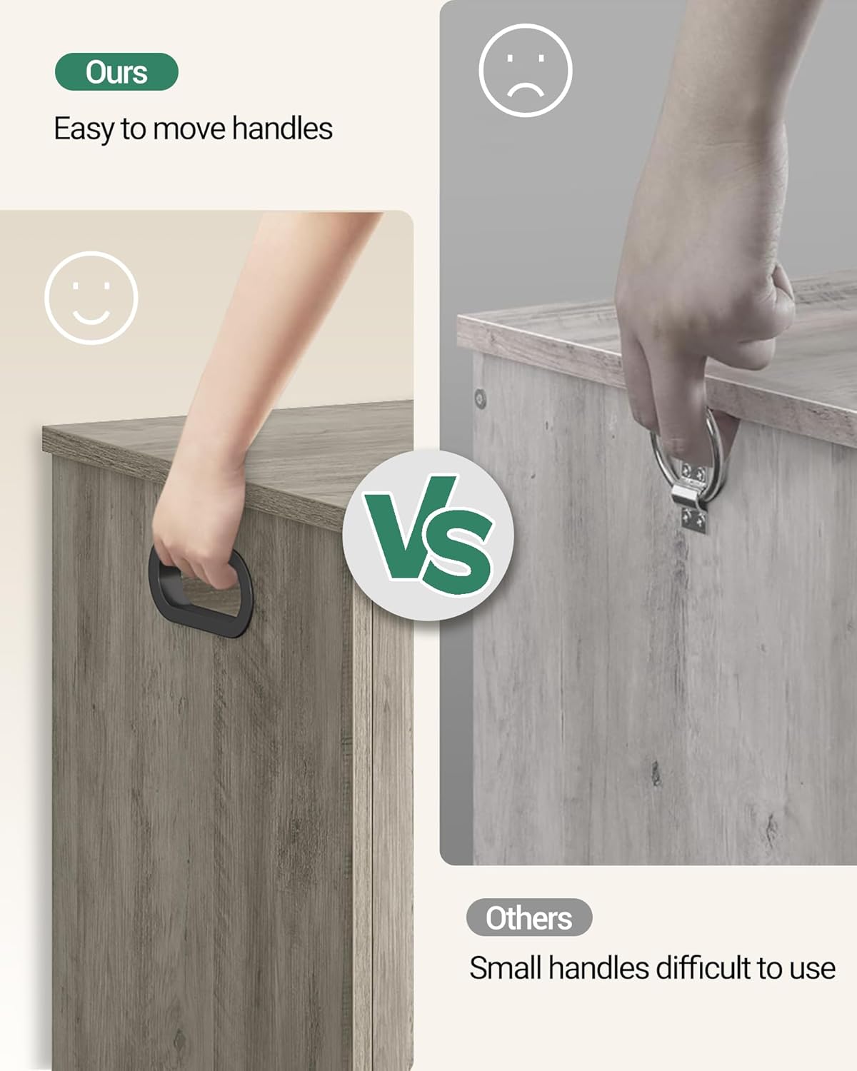 39.4" Storage Chest, Storage Bench Trunk with 2 Safety Hinge,Wooden Box, Lift-Top Chest Organizer, Shoe Bench for Entryway, Bedroom, Living Room, Greige SB01005X