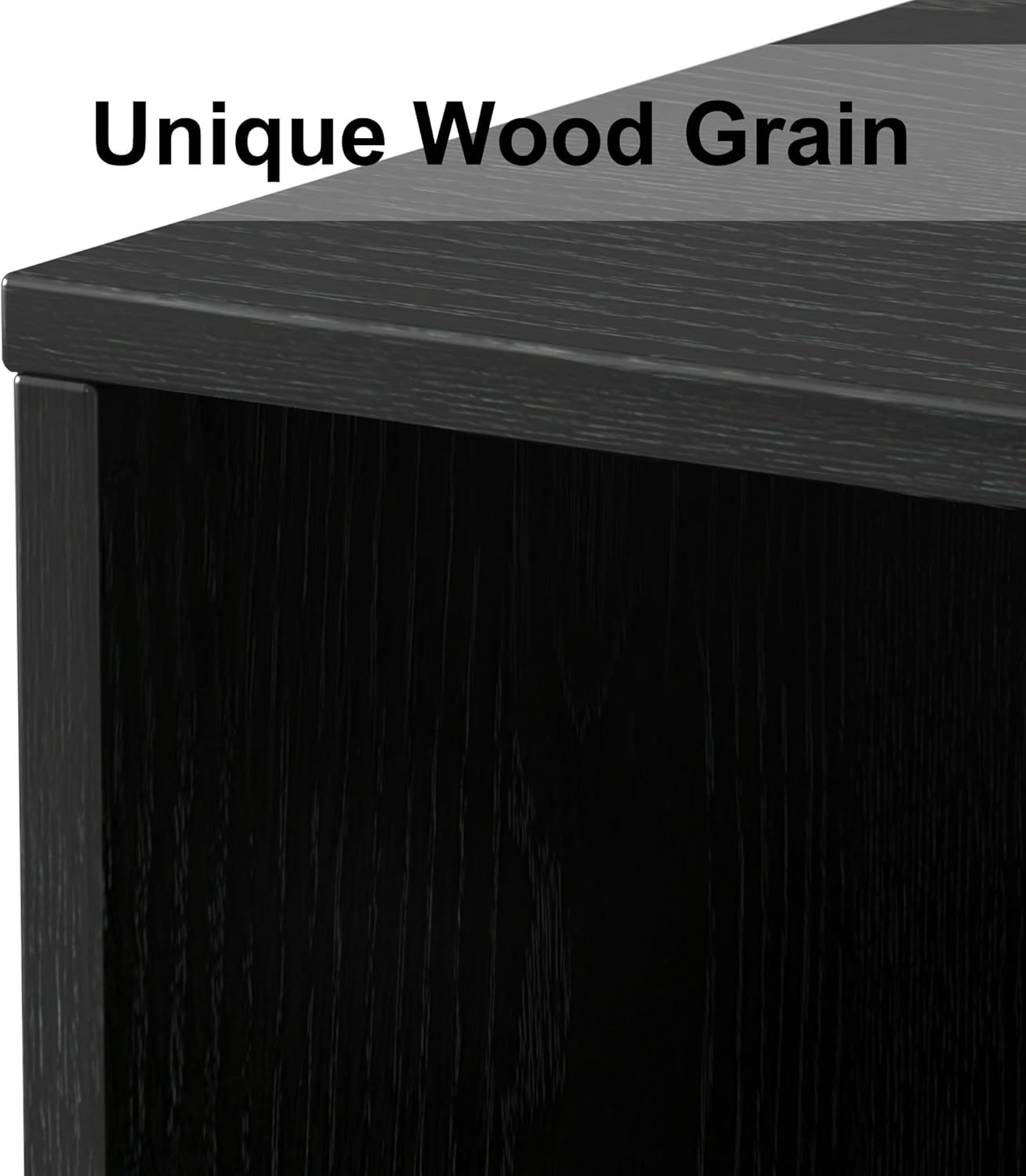 31" Wooden Book Shelf, Shelf Bookcase, Modern Bookshelf with Adjustable Shelf for Home Office, Study Room, Black