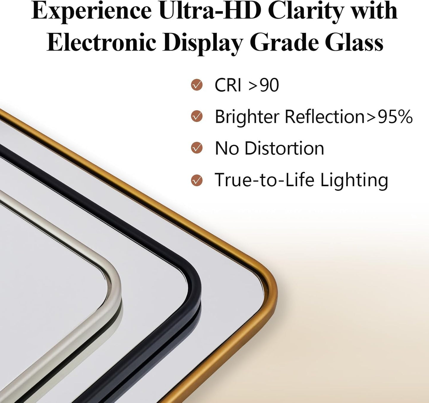 ANDY STAR Pivot Bathroom Mirror, 24 x 36 Inch Black Tilting Mirror for Bathroom with Rounded Corner Tube Metal Frame Design, Black Vanity Rectangle Mirror for Wall, Hangs Vertically Farmhouse Style