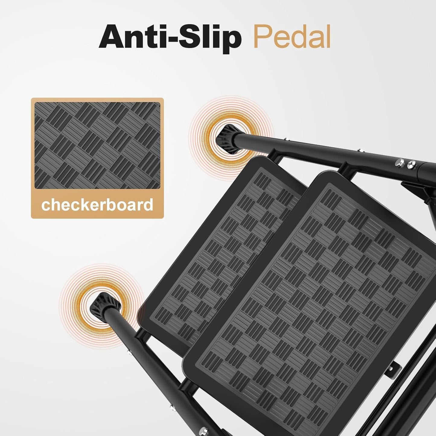 HBTower 2 Step Ladder, Step Stool for Adults,2 Step Ladder Folding Step Stool with Wide Pedal Ergonomic Design