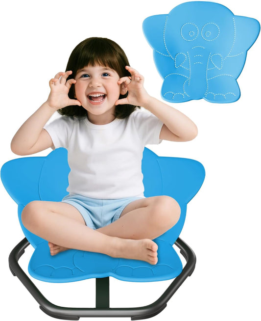 21" L × 19" W Spinning Chair for Autistic Kids, Sensory Toys for Kids with Autism, Sit and Spin, Toddlers & ADHD Children, Sensory Products Swivel Chair, Blue