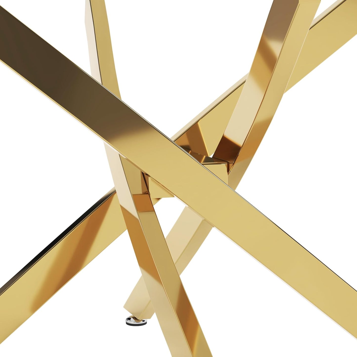 Tempered Glass Console Table with Chromed Legs, Modern Narrow Sofa Table for Hallway Entryway (Gold, 39"x18"x30")