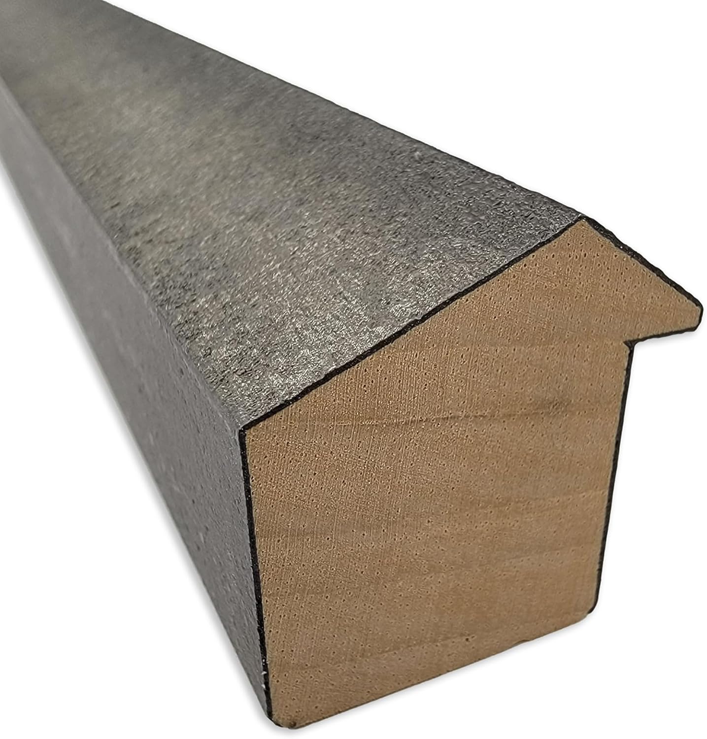 Amanti Art Grey Wall Mirror 22x18 Burnished Concrete Narrow Rectangle Bathroom Mirror for Wall Decor Living Room, Small Modern Contemporary Wood Frame, Hangs Horizonally and Vertically, Bathroom Decor