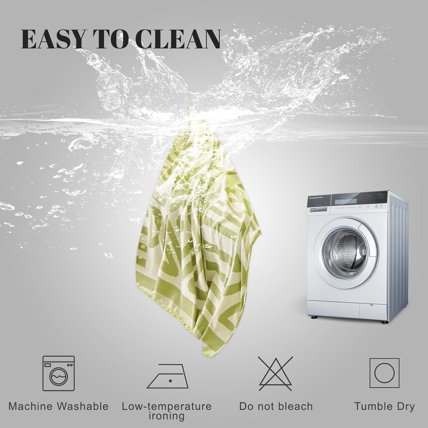 HANDONTIME Green Sofa Covers Chenille Couch Covers Universal Sofa Cover Boho Cover for Sofa 3 Seats Dogs Couch Furniture Protector Couch Cushion Covers Sectional Couch Covers for L Shaped 71" X150"