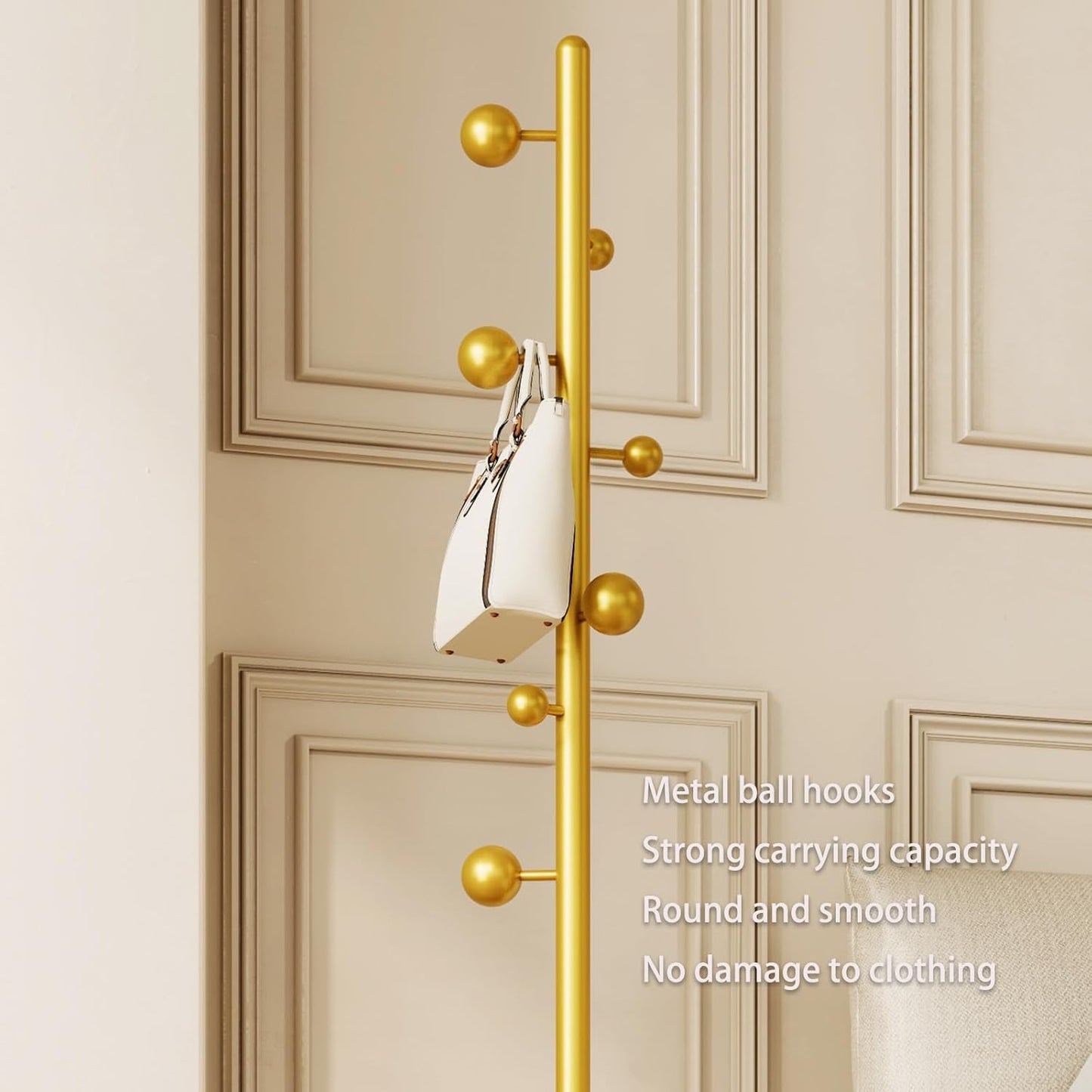 coat rack freestanding,coat rack stand with 7 Hooks and Metal Base for Bags, Hats.Coat Tree Coat Hanger Stand for Home Office Hall Entryway