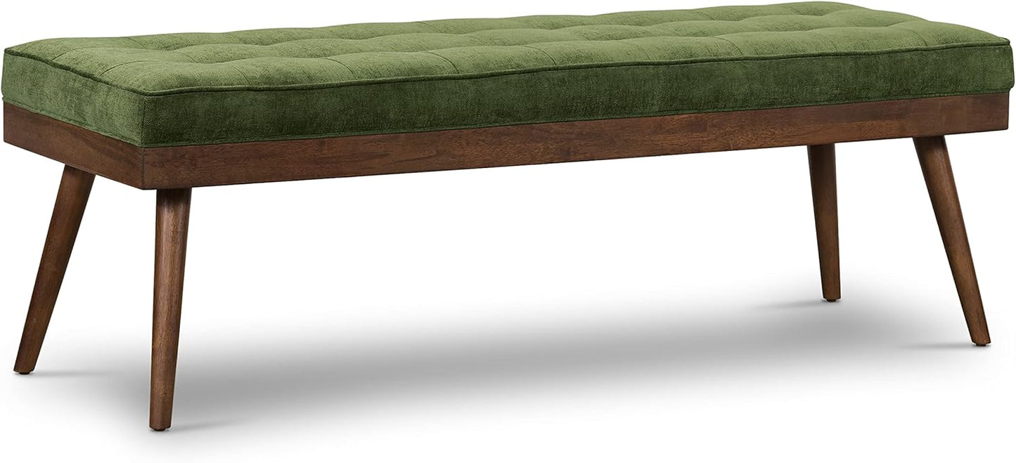 POLY & BARK Luca Bench in Distressed Green Velvet