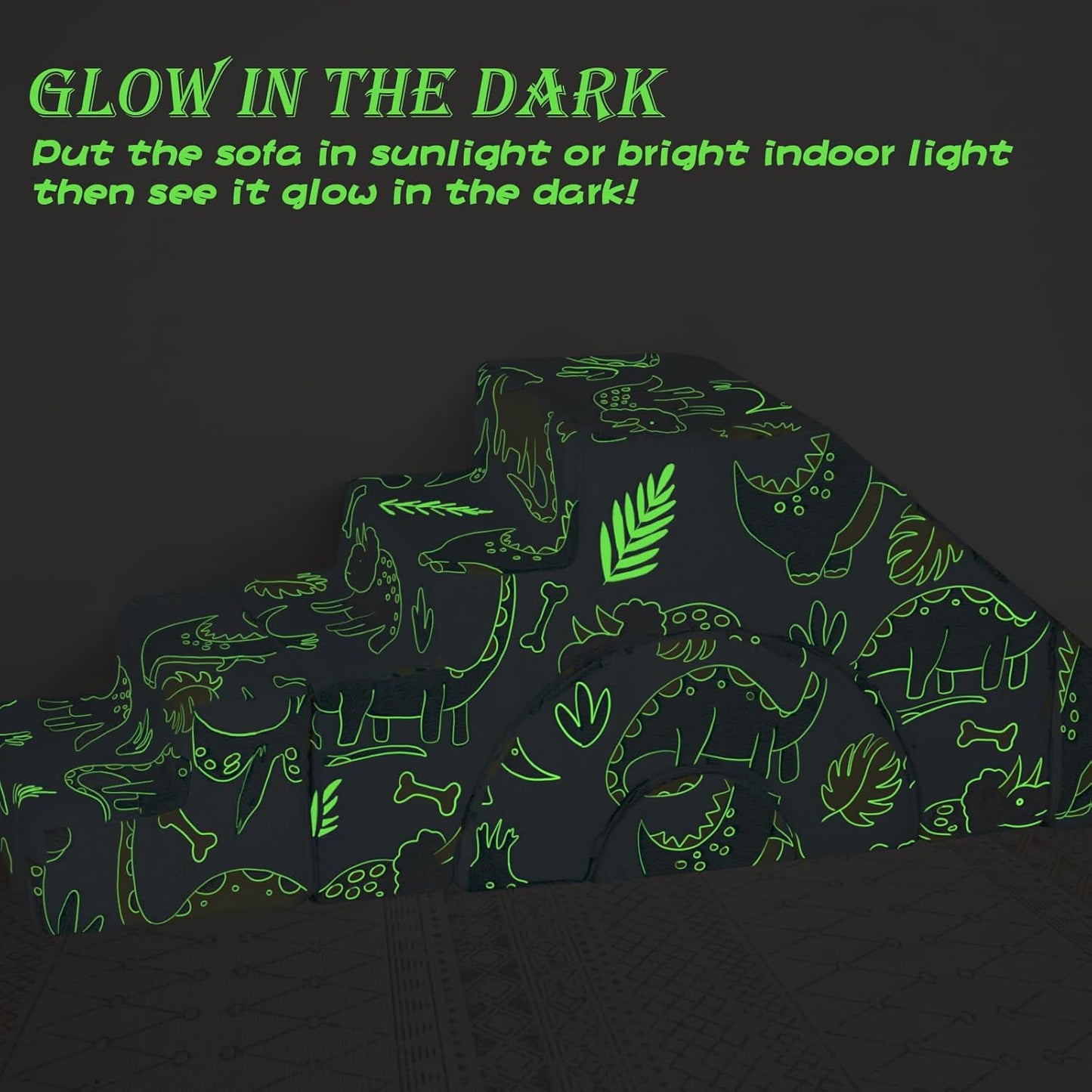 MeMoreCool Foam Climbing Toddler Couch, Modular Kids Sofa with Slide & Stair, Convertible Baby Couch for Playroom, Sectional Furniture for Crawling, Climbing, and Kids’ Play