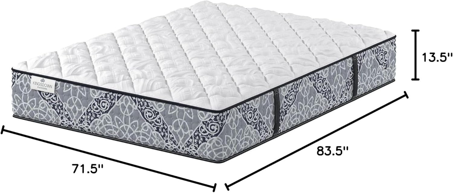 Kingsdown Cushion Firm Hybrid Mattress California King Cooling Gel Memory Foam Layer Multi-Layered Motion Isolation Cool Sleep Quilted Top Luxury Mattresses, 13.5-Inch Passions Merridale