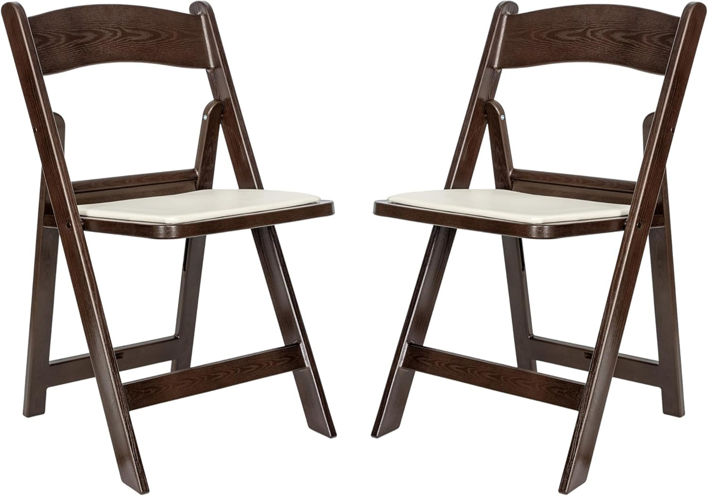 Flash Furniture Hercules Folding Resin– 2 Pack 800LB Weight Capacity Event Chair, Set of 2, Dark Brown