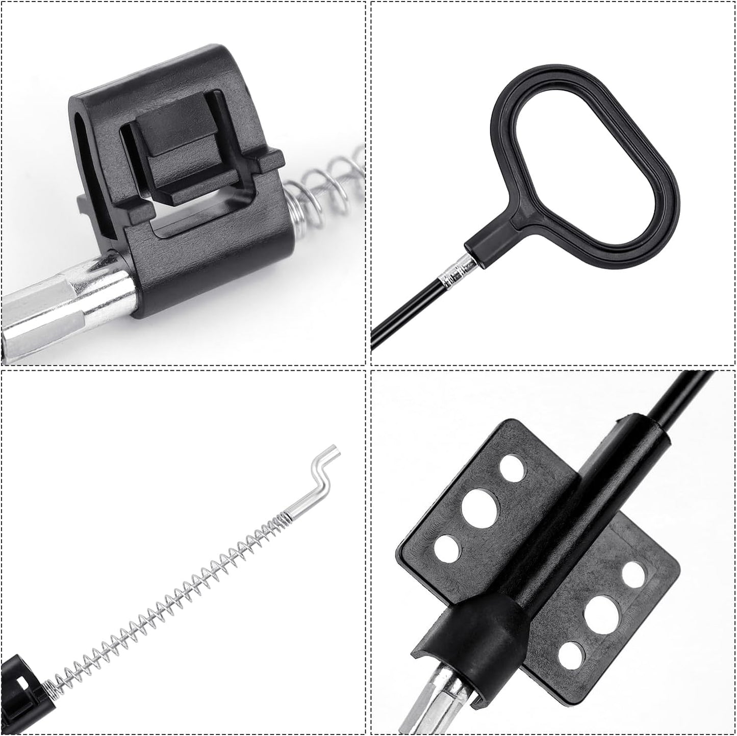 yuntop Sofa Recliner Cables Sofa and Reclined Chair Replacement Part D Ring Couch Recliner Pull Handle with S Tip for Cable Total Length 36.5 Inch Exposed Length 5Inch (2 Pack Black)