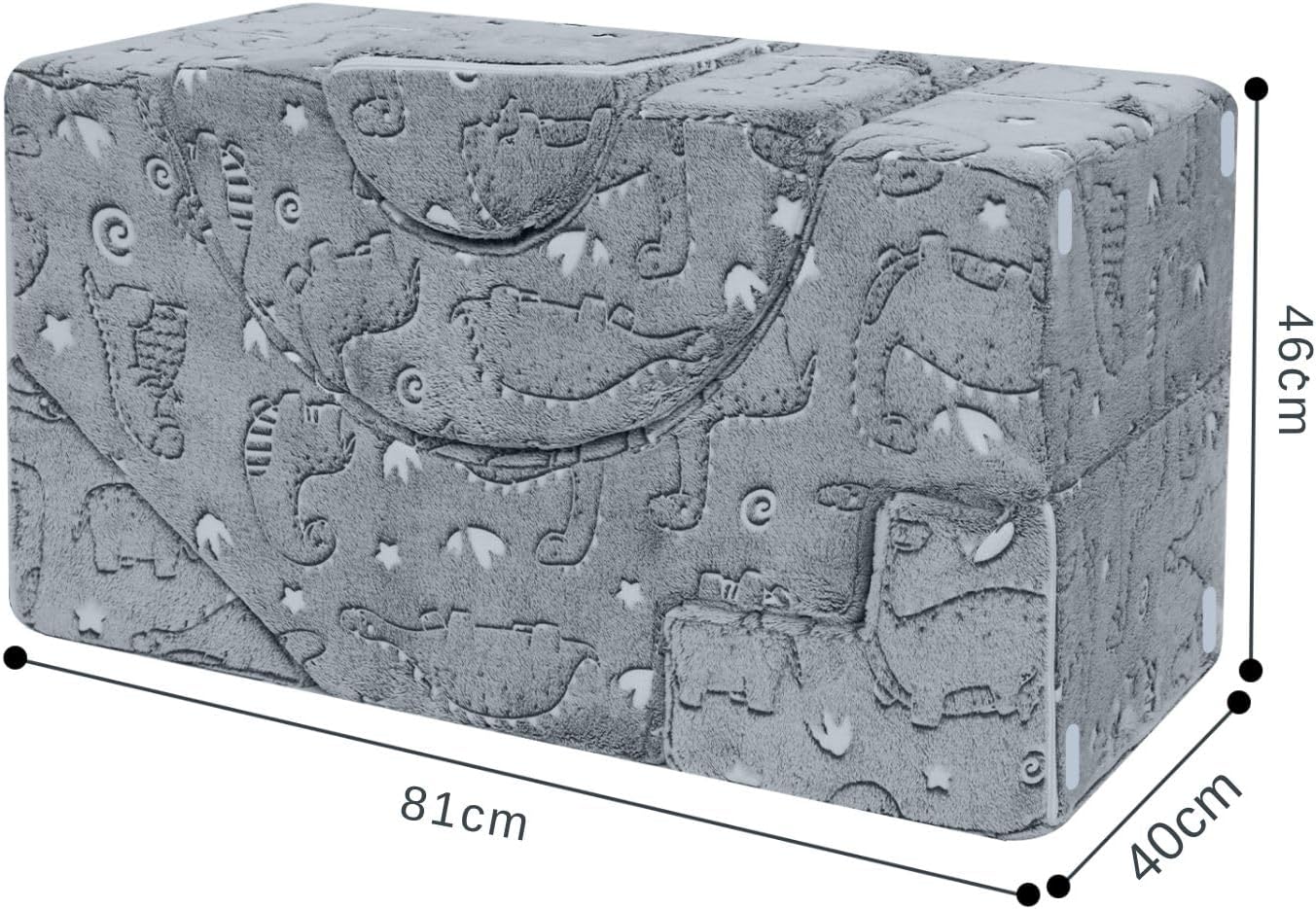 MeMoreCool Foam Climbing Toddler Couch, Modular Kids Sofa with Slide & Stair, Convertible Baby Couch for Playroom, Sectional Furniture for Crawling, Climbing, and Kids’ Play