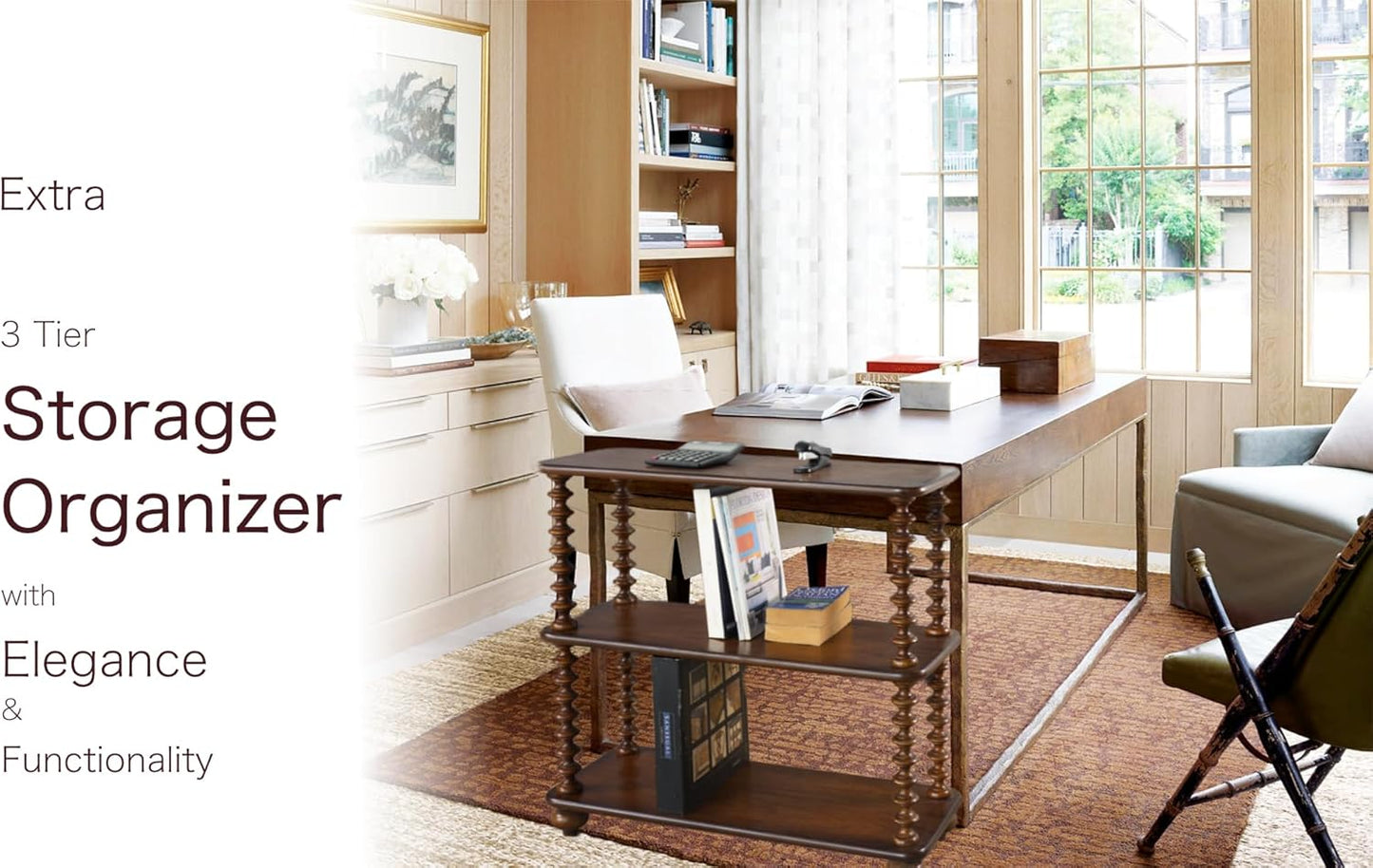 3 Tier Bookshelf Short Bookcase – Small Bookshelf for Small Spaces - Low Book Shelves for Home Office Organization, 30 Inch Shelf 3 Tier Storage Organizer for Bedroom, Living Room Storage (Walnut)