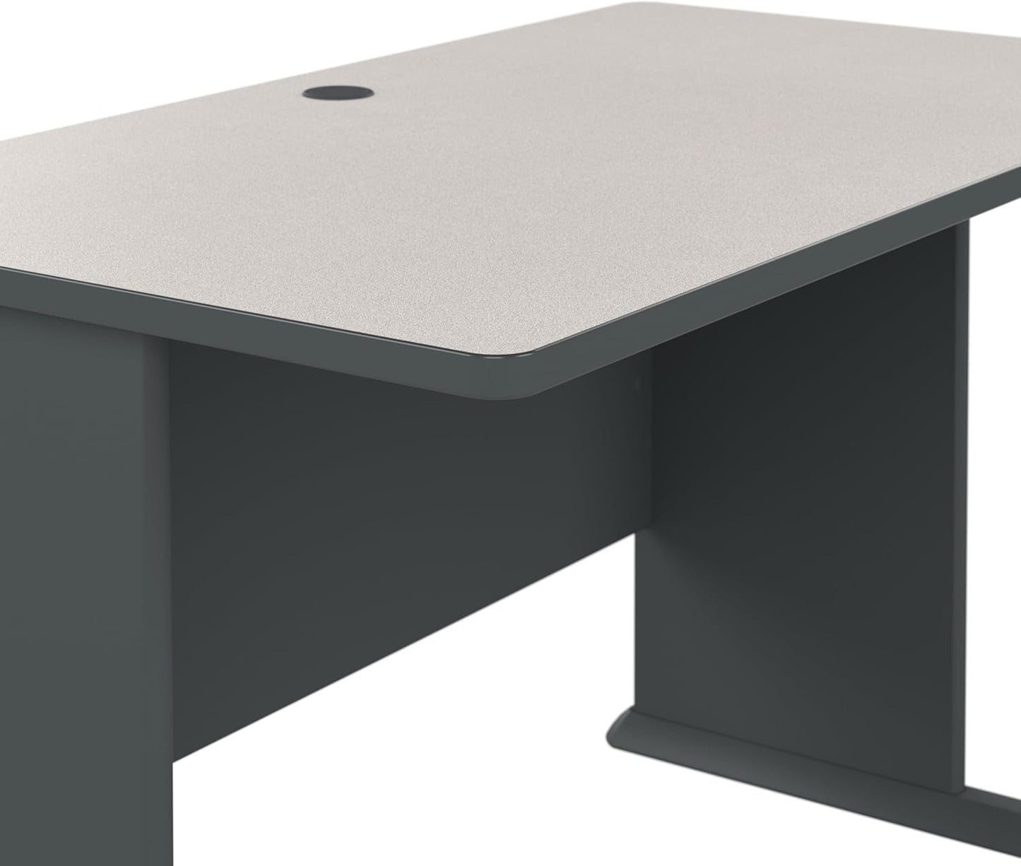 Bush Business Furniture Series A 48W Computer Desk in White Spectrum and Slate, Small Office Table for Home or Professional Workspace